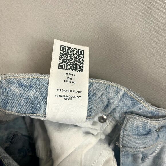 True Religion Jeans Women's 29 Blue White Tie Dye Flared Leg Festival Retro Boho - Picture 9 of 10